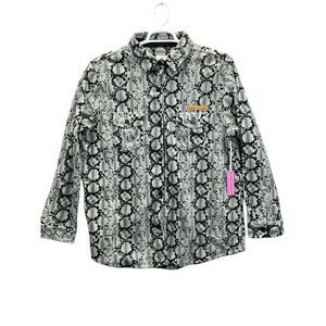 SIMPLY SOUTHERN Shacket - Snake Gray/Black- Size XL -New NWT